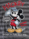 Disney Boys Mickey Mouse The Real Deal Graphic Gray Short Sleeve Shirt Size S