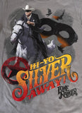 Disney Youth Lone Ranger Hi-Yo Silver Away Graphic Gray Shirt Size Small
