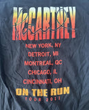 Tultex Men's Paul McCartney On The Run 2011 Tour Black Shirt Size X-Large