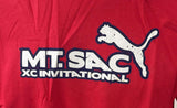 Puma Men's Mt. Sac XC Invitational Graphic Red Short Sleeve Shirt Size Medium