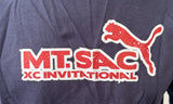 Puma Men's Mt. Sac XC Invitational Graphic Navy Short Sleeve Shirt Size Medium