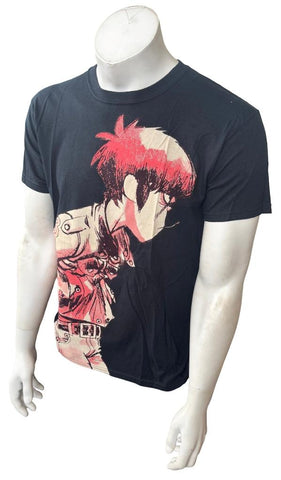 Gildan Men's Gorillaz Murdoc Niccals Graphic Black Short Sleeve Shirt Size M