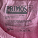 Primos Women's Flower Graphic Pink Short Sleeve Shirt Size Large