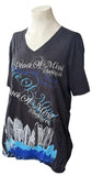 Women's Peace Of Mind Clothing Co. Urban City Black Short Sleeve Shirt Size L
