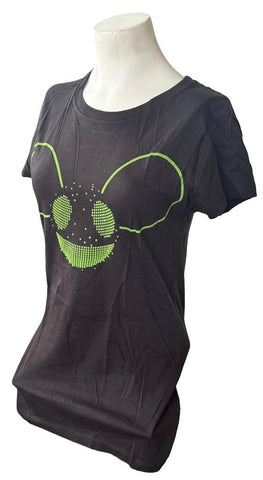 Alstyle Women's DeadMau5 NA Fall Tour 2010 Black Short Sleeve Shirt Size Large