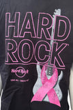 Hard Rock Cafe Men's Breast Cancer Awareness Black Short Sleeve Shirt Size Large