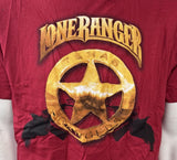 Disney Parks Men's Lone Ranger Texas Rangers Graphic Red Shirt Size Large