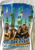 Gildan Men's Big Time Rush Summer Break Tour 2013 White Shirt Size Medium