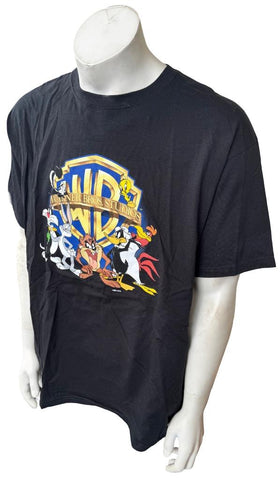 Anvil Men's Warner Bros. Studios Looney Tunes Graphic Black Shirt Size X-Large