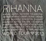 Gildan Women's Rihanna Diamonds World Tour 2013 Black Short Sleeve Shirt Size M