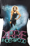 Tultex Women's Carrie Underwood Graphic Black Short Sleeve Shirt Size Small