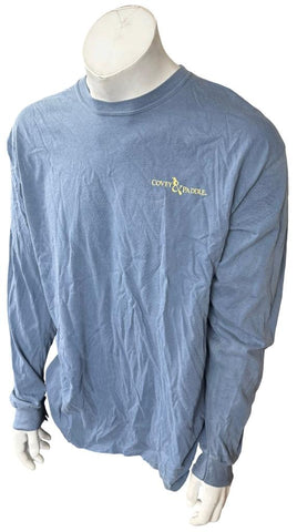 Covey & Paddle Men's Covey & Paddle Graphic Blue Long Sleeve Shirt Size Large