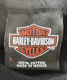 Harley Davidson Men's Eagle Graphic Black Short Sleeve Shirt Size Large