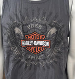 Harley Davidson Men's Free Spirit Eagles Graphic Gray Tank Top Size Large