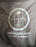 Revved-Up Apparel Women's Valve Gear Graphic Gray Short Sleeve Shirt Size Large