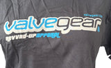 Revved-Up Apparel Women's Valve Gear Graphic Gray Short Sleeve Shirt Size Large