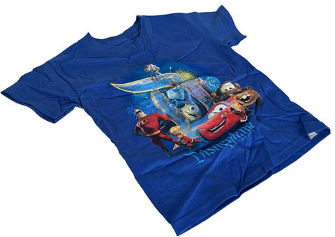 Disneyland Resort Youth Pixar Characters Graphic Blue Shirt Size XS