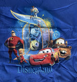 Disneyland Resort Youth Pixar Characters Graphic Blue Shirt Size XS
