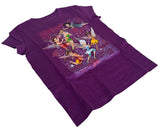 Disney Girls Tinker Bell Fairies Pixie Dust Graphic Purple Shirt Size Medium