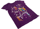 Disney Girls Tinker Bell I Do Believe In Fairies Graphic Purple Shirt Size XXS