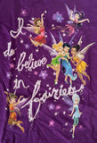 Disney Girls Tinker Bell I Do Believe In Fairies Graphic Purple Shirt Size XXS