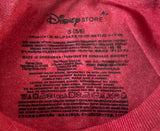 Disney Girls Minnie Mouse Original Mouseketeer Bow Graphic Red Shirt Size Small