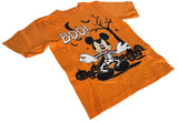 Disney Youth Mickey Mouse Halloween Boo! Orange Short Sleeve Shirt Size Small