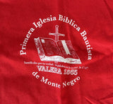 Gildan Youth Primera Igelesia Biblica Bautista De Monte Negro Red Shirt Size L