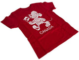 Disney Boys Mickey Mouse Canada Graphic Red Short Sleeve Shirt Size Medium