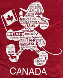 Disney Boys Mickey Mouse Canada Graphic Red Short Sleeve Shirt Size Medium