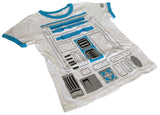 Disney Boys Star Wars R2-D2 Graphic White Short Sleeve Shirt Size Medium