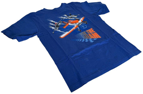 Disney Youth Planes Livin' The Dream Graphic Blue Shirt Size Medium