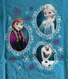 Disney Girls Frozen Anna Elsa And Olaf Graphic Blue Short Sleeve Shirt Size M