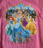 Disneyland Girls Disney Princesses Signature Pink Short Sleeve Shirt Size 12M