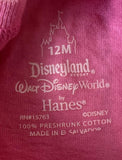 Disneyland Girls Disney Princesses Signature Pink Short Sleeve Shirt Size 12M