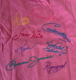 Disneyland Girls Disney Princesses Signature Pink Short Sleeve Shirt Size 12M