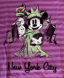 Disney Girl's Minnie Mouse Statue Of Liberty New York City Purple Shirt Size M