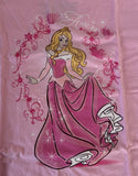Disney Girls Sleeping Beauty Aurora Graphic Pink Short Sleeve Shirt Size Medium