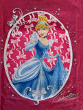 Disney Girls Cinderella Graphic Pink Short Sleeve Shirt Size Medium