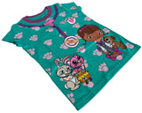 Disney Girls Doc McStuffins Stethoscope Graphic Teal Shirt Size Small