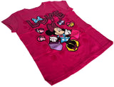 Disney Girls Minnie Mouse Love Shopping Pink Short Sleeve Shirt Size Medium