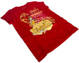 Disney Girls Beauty And The Beast Belle Heart of A Princess Red Shirt Size M