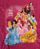 Disney Girls Princesses Graphic Pink Short Sleeve Shirt Size Medium