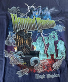 Hanes Boys The Haunted Mansion Magic Kingdom Navy Short Sleeve Shirt Size Small