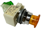 Square D 9001KM35 Illuminated Push Button Series H Orange Amber 24-28V AC-DC