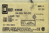 Square D 9001KM35 Illuminated Push Button Series H Orange Amber 24-28V AC-DC