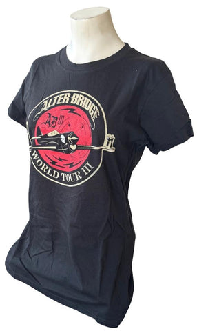 Tultex Women's Alter Bridge World Tour III 2011 Graphic Black Shirt Size Large