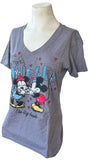 Disney Women's Mickey Mouse & Minnie New York The Big Apple Gray Shirt Size M