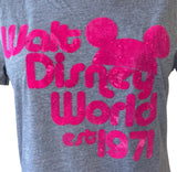 Disney Women's Walt Disney World est. 1971 Graphic Gray Shirt Size Medium