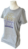 Nike Women's Super Bowl XLVII It's Geaux Time Gray Slim Fit Shirt Size Large